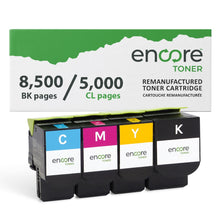 Load image into Gallery viewer, Encore set toner 4 Lexmark 78C1XC0 78C1XM0 78C1XY0 to CS421 CX421 CX521