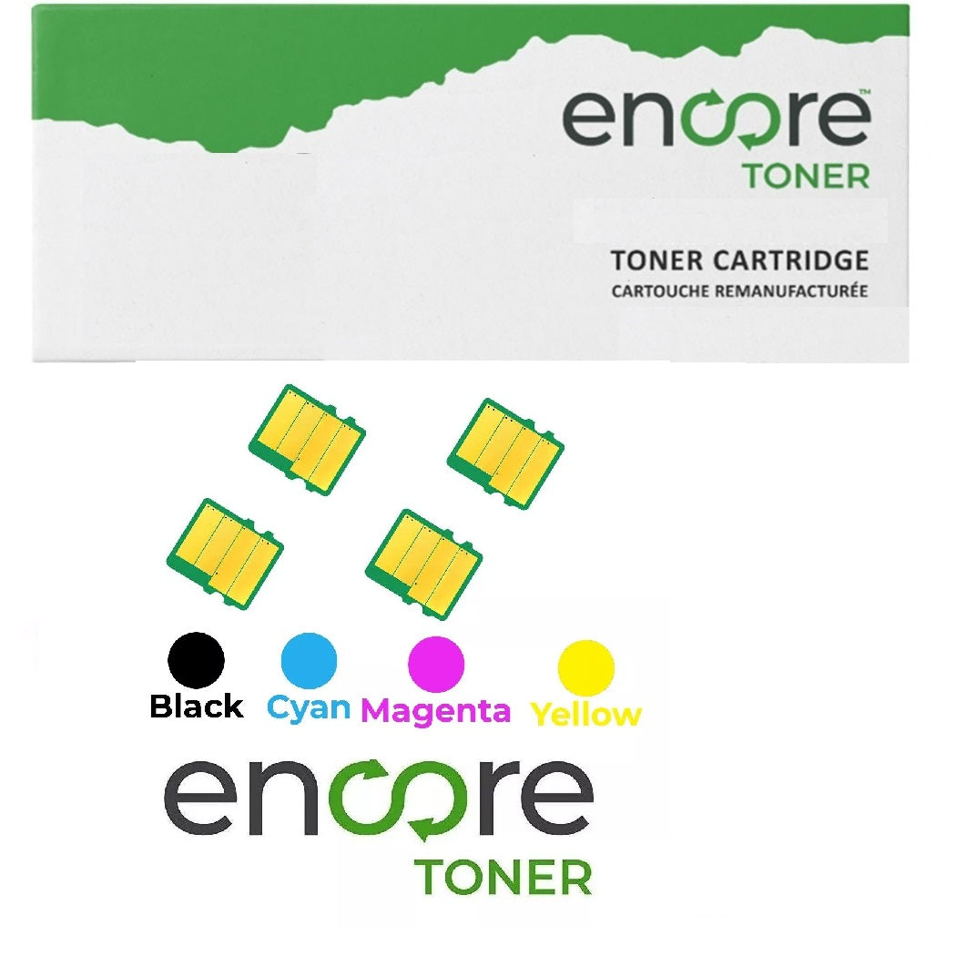 4 Toner Chips for HP Enterprise M880 (CF300A, CF301A, CF303A, CF302A) Refill