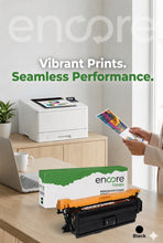 Load image into Gallery viewer, Remanufactured HP 508X black toner cartridge by Encore Toner for HP M552, M553, MFP, and M577 printers, shown in image.
