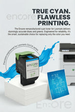 Load image into Gallery viewer, Lexmark cyan toner cartridge for CS317dn, CS417dn, CS517de, CX317dn, CX417de, CX517de printers by Encore Toner

