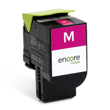 Load image into Gallery viewer, Encore Magenta toner cartridge for Lexmark CX410 and CX510 printers, high yield 3K pages, compatible with Lexmark 801H 80C1HM0 ink and toner
