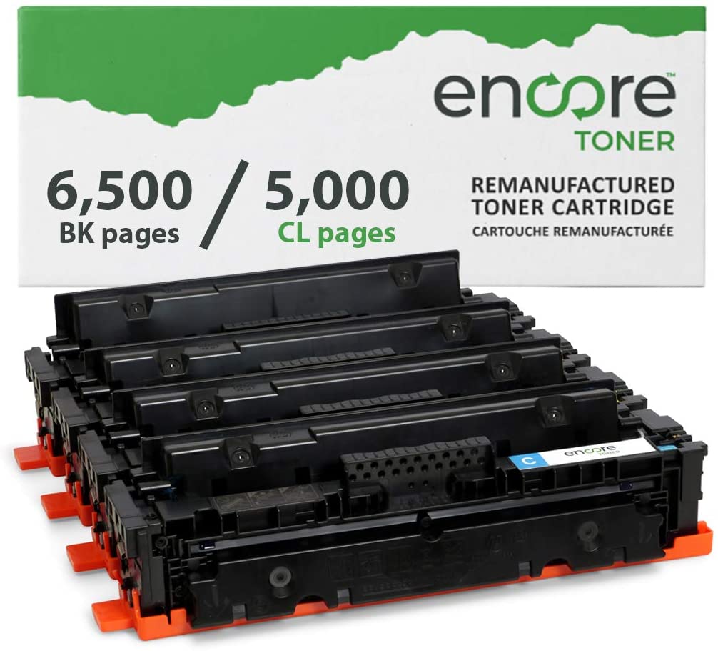 Encore Remanufactured HP 410X ( CF410X CF411X CF412X CF413X ) High Yield  Toner Cartridge Set